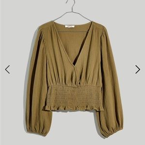 EVERYTHING MUST GO ✨ GREEN - Plus Lightspun Julianne Smocked-Waist Top